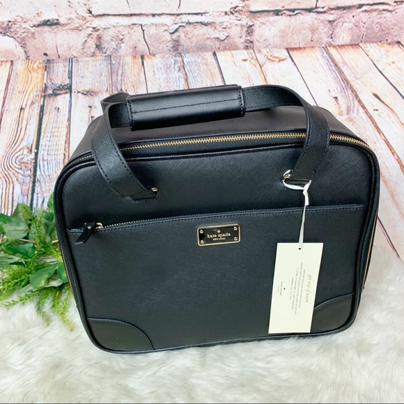 kate spade Handbags - Kate Spade Bon Voyage Black Leather luggage Topper